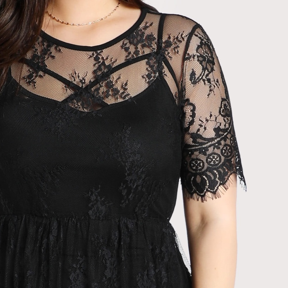 đ¤SOLD OUTđ¤ Liza EyelashLace OverlayDress NWT - Picture 3 of 8
